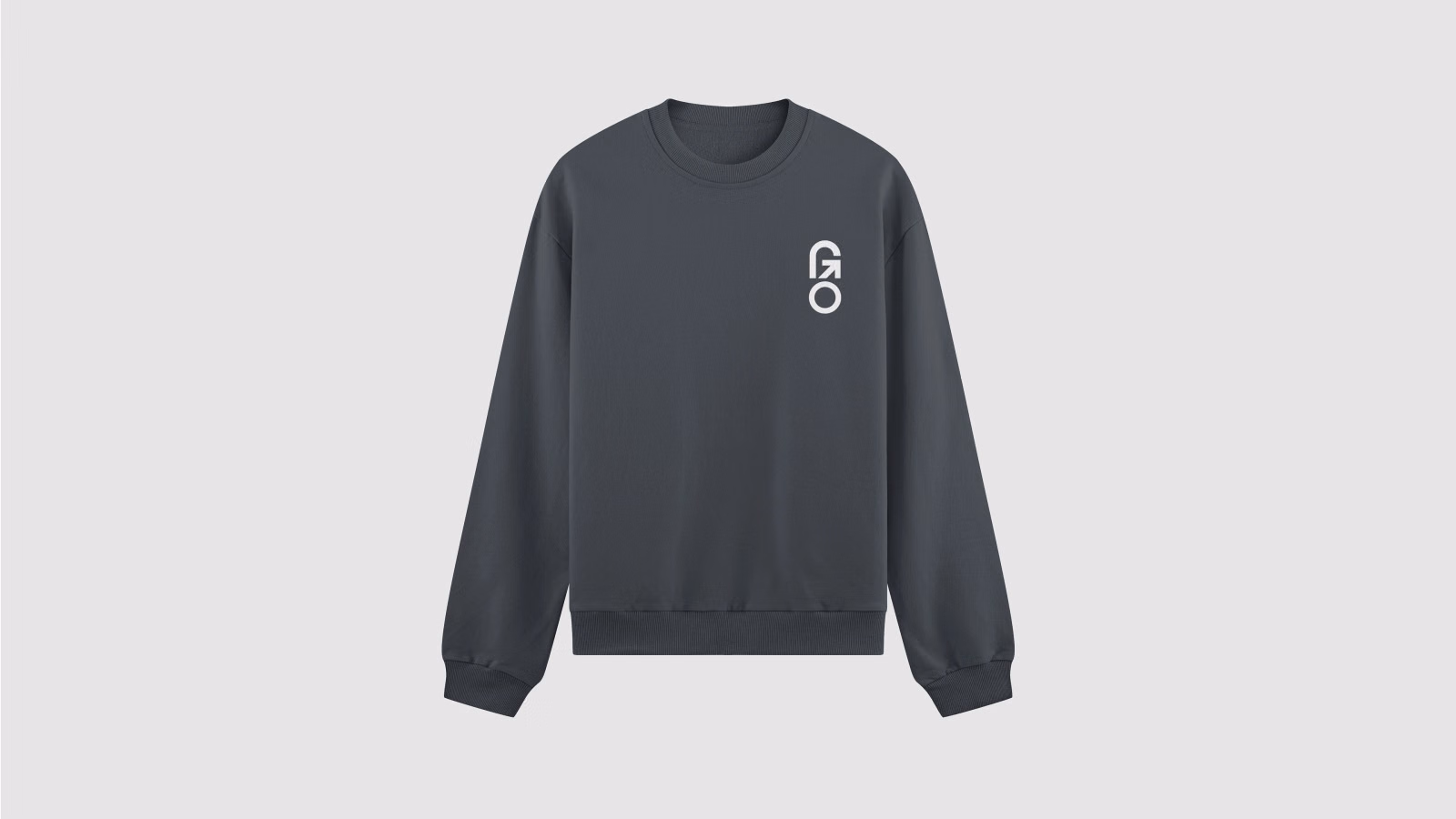 GO crewneck sweatshirt mockup