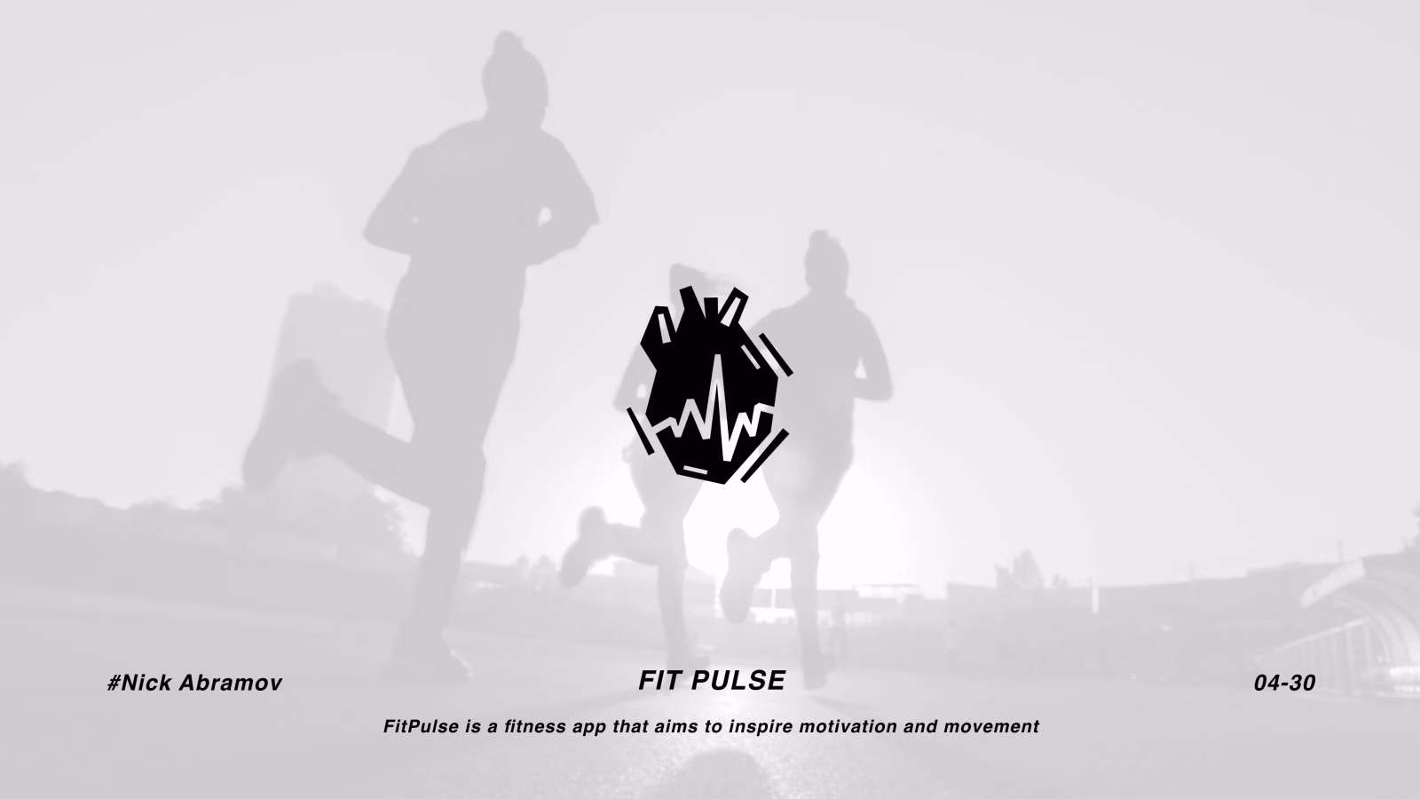 Fit Pulse logo — a shattered polygon crossed by a heartbeat pulse line, over runners