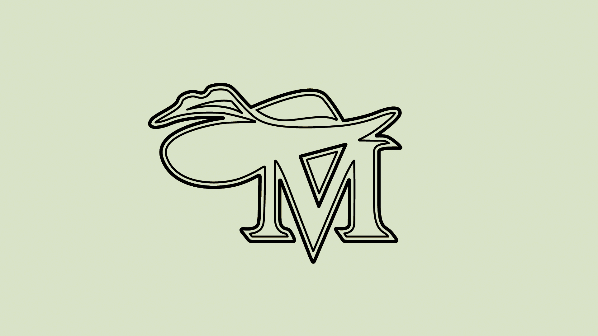 Animation of the AFGG mountain logo being drawn, from line art to the finished sticker
