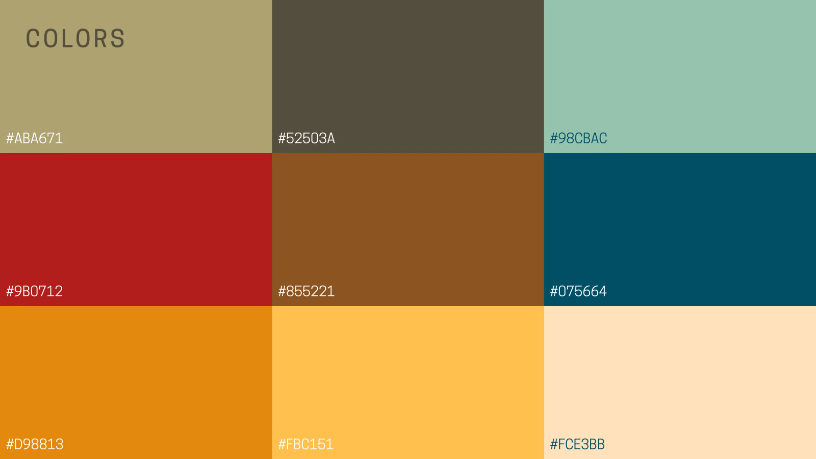 Silk Road Revisited Color Palette
